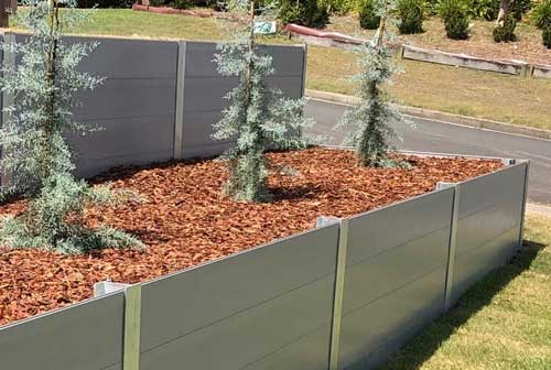 composite sleeper retaining wall
