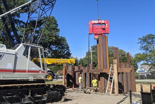 driving steel sheet piles